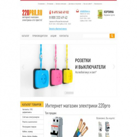 Скриншот главной страницы сайта 220pro.ru