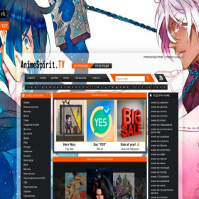 Скриншот главной страницы сайта animespirit.tv