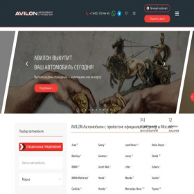 Скриншот главной страницы сайта avilon-trade.ru