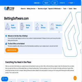 Скриншот главной страницы сайта bettingsoftware.com