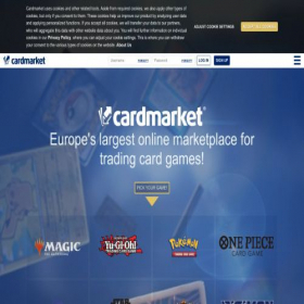 Скриншот главной страницы сайта cardmarket.com