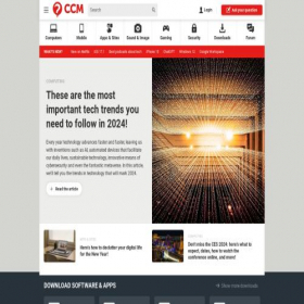 Скриншот главной страницы сайта ccm.net