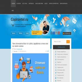 Скриншот главной страницы сайта copirayter.ru