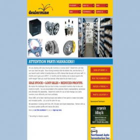 Скриншот главной страницы сайта dealermine.com