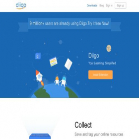 Скриншот главной страницы сайта diigo.com