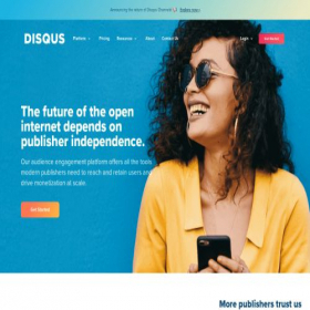Скриншот главной страницы сайта disqus.com