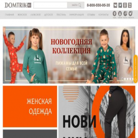 Скриншот главной страницы сайта domtrik.ru