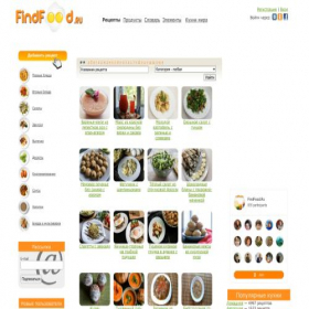 Скриншот главной страницы сайта findfood.ru
