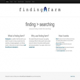 Скриншот главной страницы сайта findingfarm.com