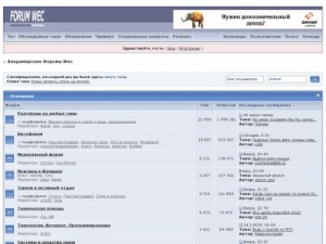 Скриншот главной страницы сайта forum.wec.ru
