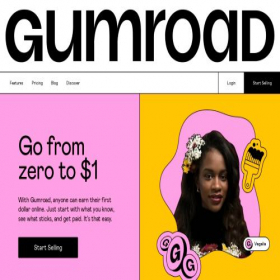 Скриншот главной страницы сайта gumroad.com