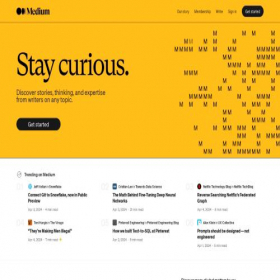 Скриншот главной страницы сайта medium.com