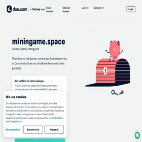 Скриншот главной страницы сайта miningame.space
