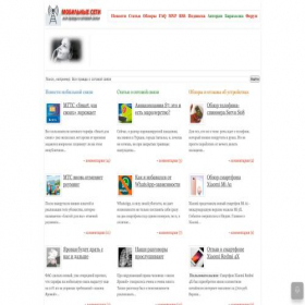 Скриншот главной страницы сайта mobile-networks.ru