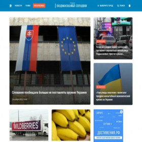 Скриншот главной страницы сайта mosregtoday.ru