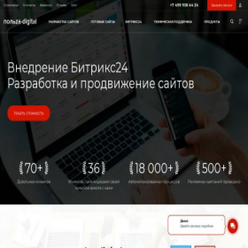 Скриншот главной страницы сайта polza-digital.ru