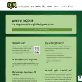 Скриншот главной страницы сайта qr.net