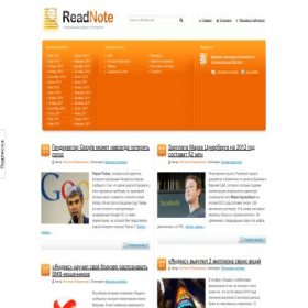 Скриншот главной страницы сайта readnote.ru