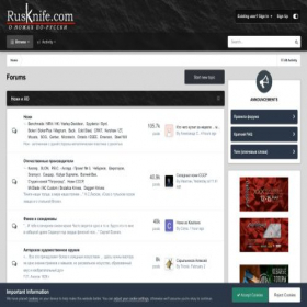 Скриншот главной страницы сайта rusknife.com