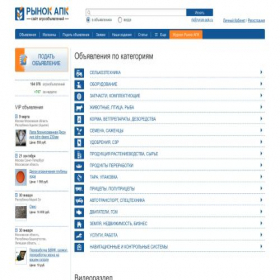 Скриншот главной страницы сайта rynok-apk.ru