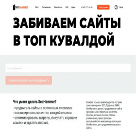 Скриншот главной страницы сайта seohammer.ru