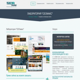 Скриншот главной страницы сайта seomax.ru