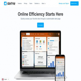 Скриншот главной страницы сайта start.me