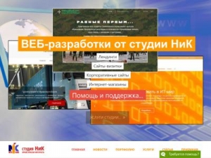 Скриншот главной страницы сайта studionik.ru