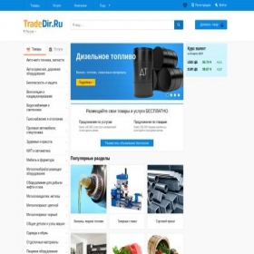 Скриншот главной страницы сайта tradedir.ru