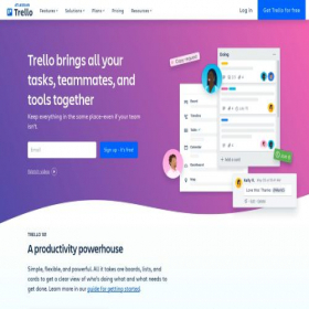 Скриншот главной страницы сайта trello.com