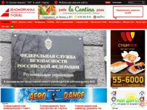 Скриншот главной страницы сайта tv29.ru