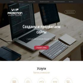 Скриншот главной страницы сайта vip-promotion.ru
