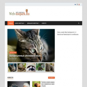 Скриншот главной страницы сайта web-zoopark.ru