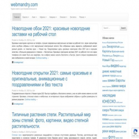 Скриншот главной страницы сайта webmandry.com