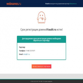 Скриншот главной страницы сайта 01audit.ru