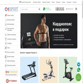 Скриншот главной страницы сайта 01sport.ru