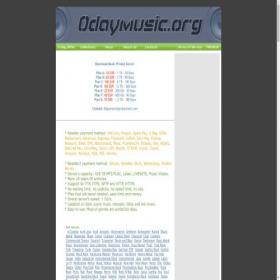 Скриншот главной страницы сайта 0dayvinyls.org