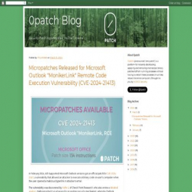 Скриншот главной страницы сайта 0patch.blogspot.ru