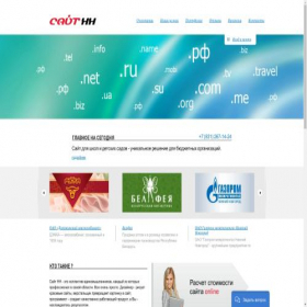 Скриншот главной страницы сайта 100.nn.ru