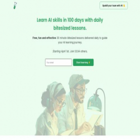 Скриншот главной страницы сайта 100daysai.com