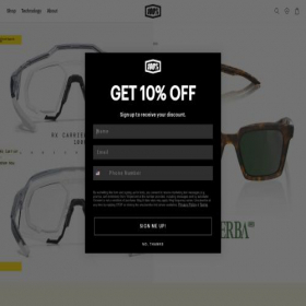 Скриншот главной страницы сайта 100percent.com