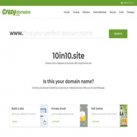 Скриншот главной страницы сайта 10in10.site