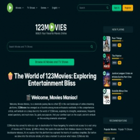 Скриншот главной страницы сайта 123moviesclub.to
