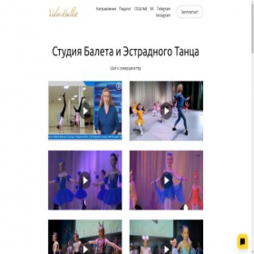 Скриншот главной страницы сайта 1ballet.ru