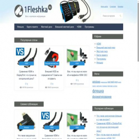 Скриншот главной страницы сайта 1fleshka.ru