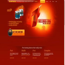Скриншот главной страницы сайта 1freehosting.com