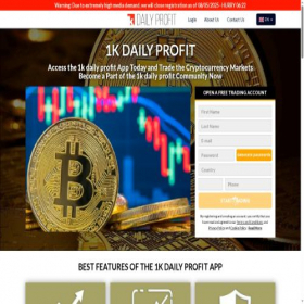 Скриншот главной страницы сайта 1k-dailyprofit.com