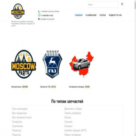 Скриншот главной страницы сайта 1stparts.ru