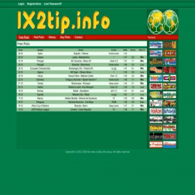 Скриншот главной страницы сайта 1x2tip.info