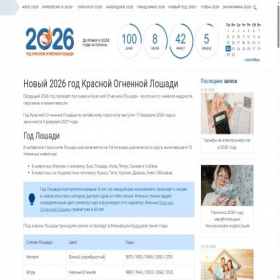 Скриншот главной страницы сайта 2020-god.com